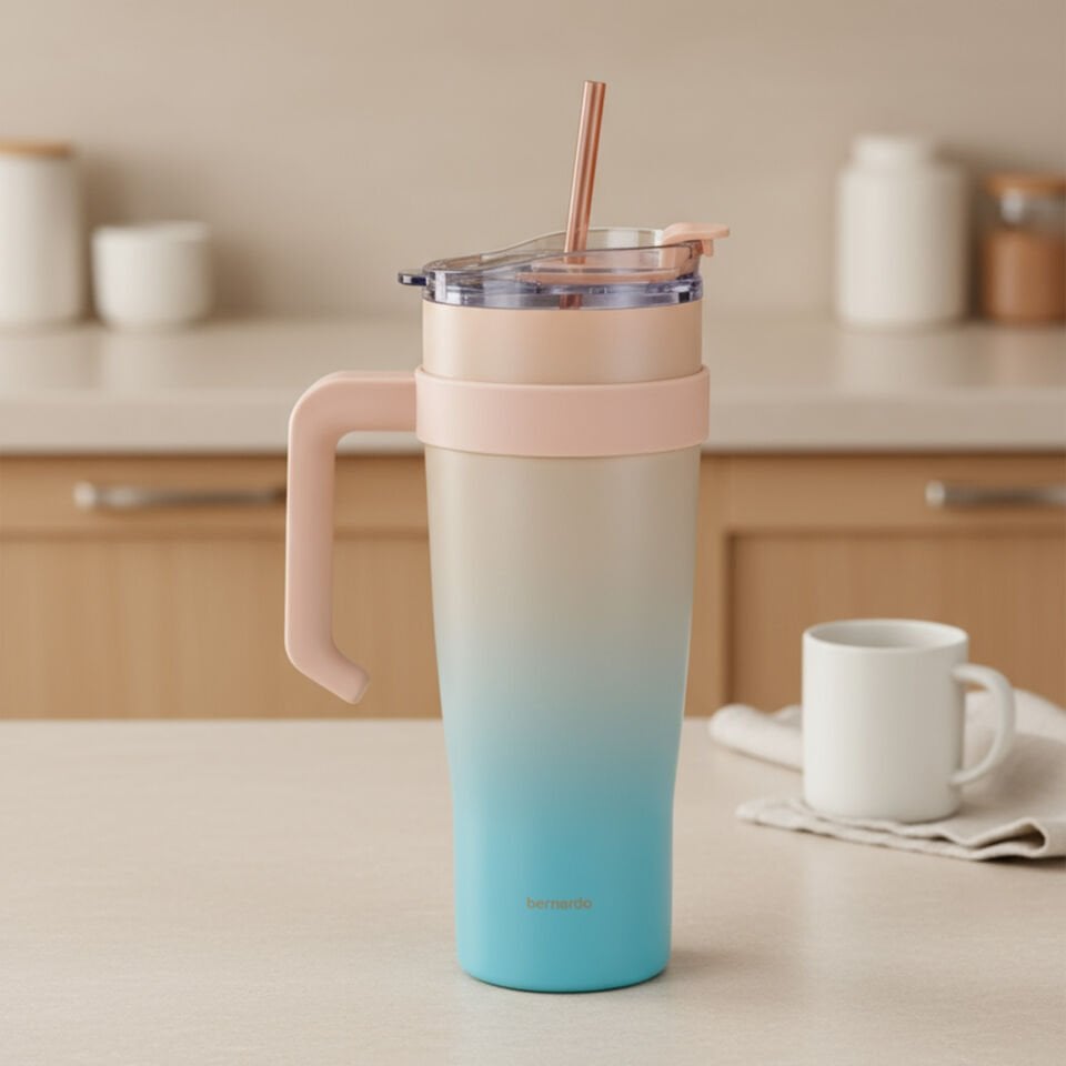 Bernardo Alto Pipetli Termos Bardak Turkuaz 1000ml