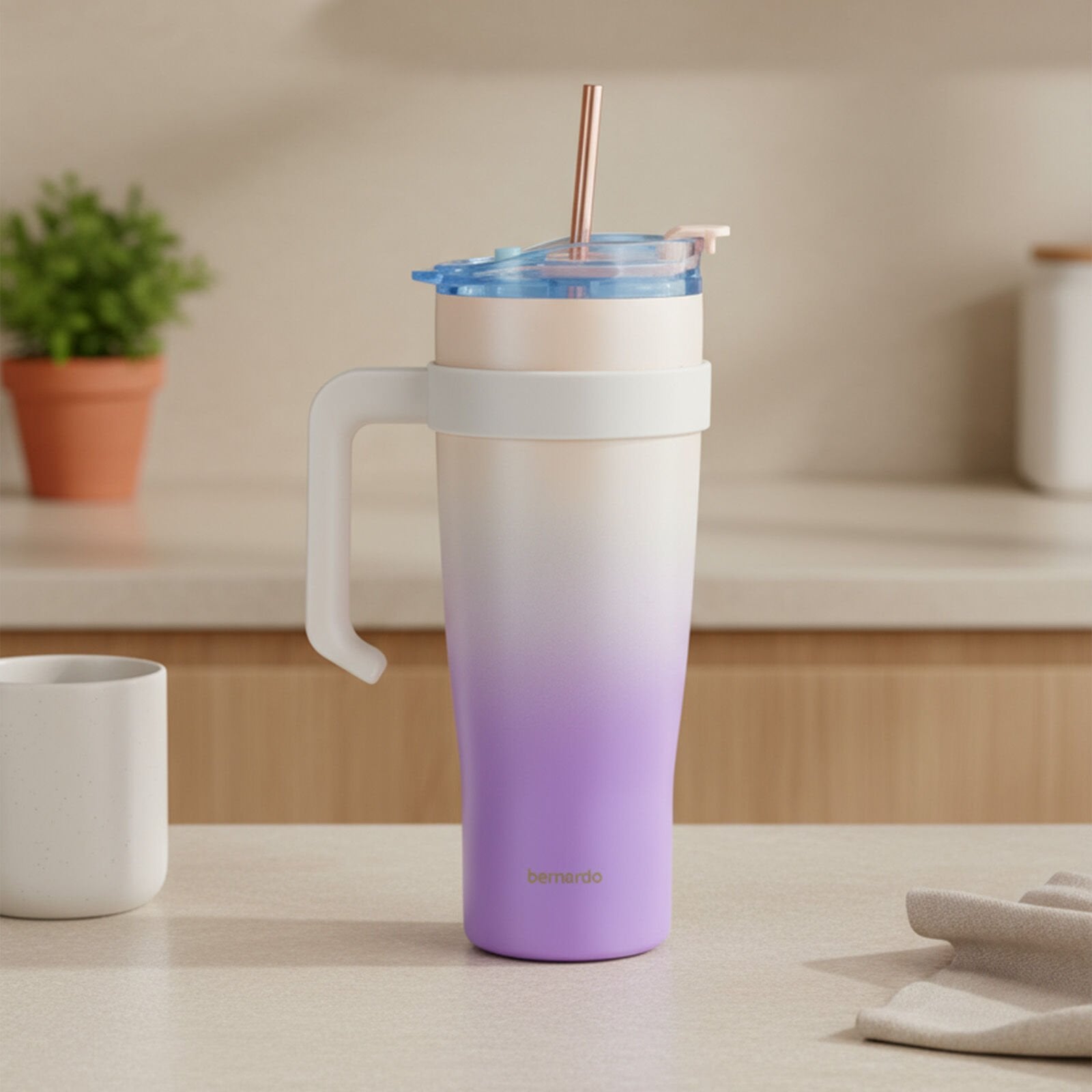Bernardo Alto Pipetli Termos Bardak Pembe 1000ml