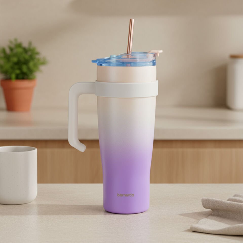 Bernardo Alto Pipetli Termos Bardak Pembe 1000ml