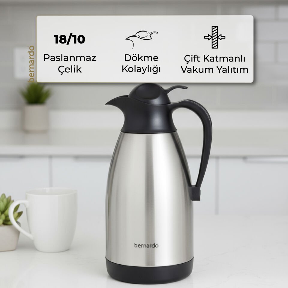 Bernardo Grandio Çelik Termos Inox 2 Litre