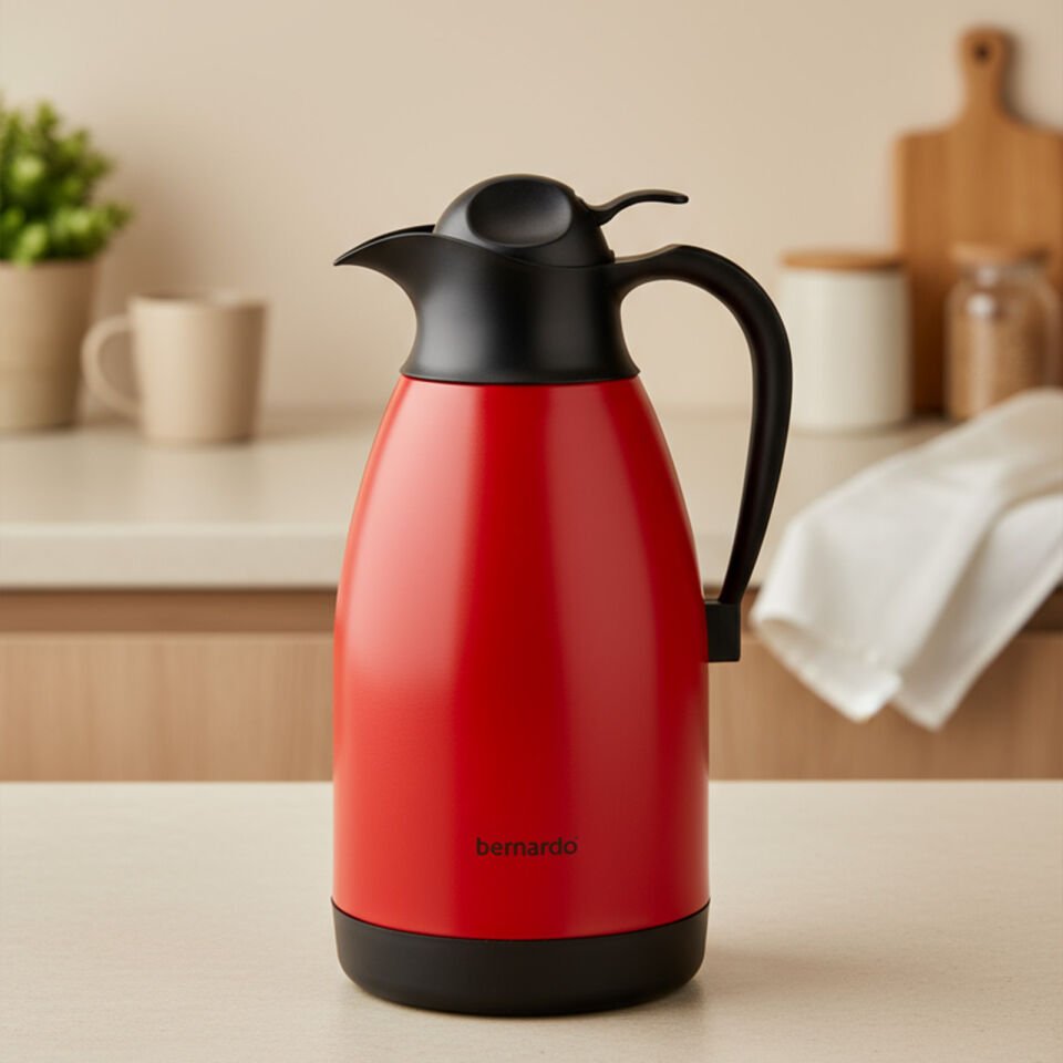 Bernardo Grandio Çelik Termos Kırmızı 2 Litre