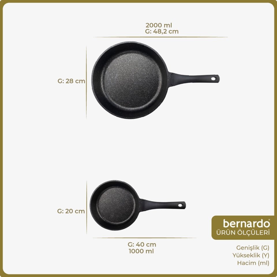 Bernardo Olimpos 2'li Tava Seti 20 28cm