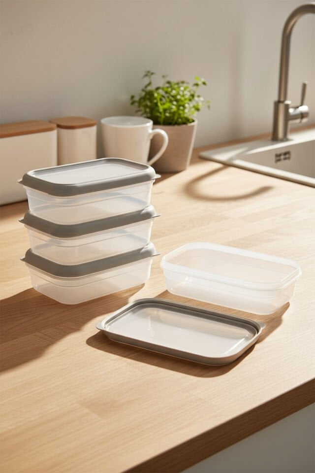 Bernardo Hide Plus 4'lü Saklama Kabı 700 ml Beyaz