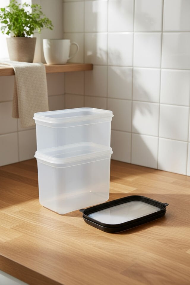 Bernardo Hide Plus 2'li Saklama Kabı 1900 ml Siyah
