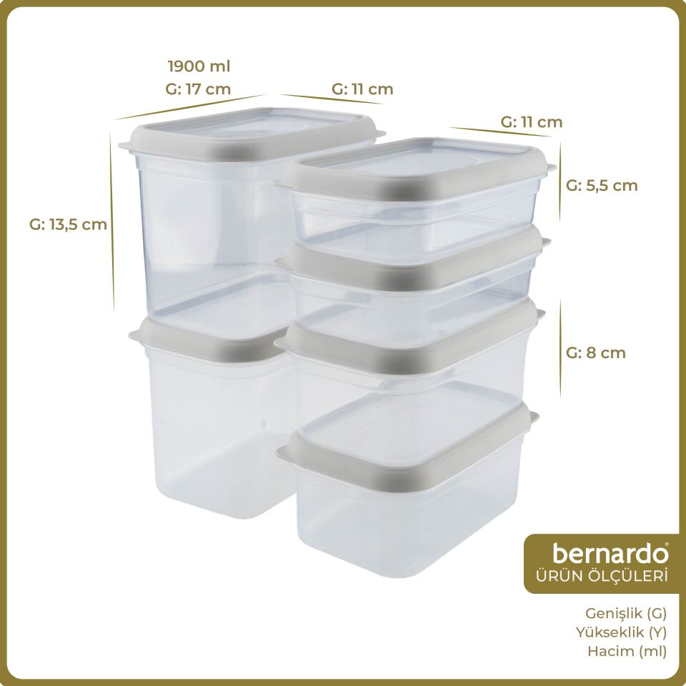 Bernardo Hide Plus 6'lı Saklama Kabı Beyaz