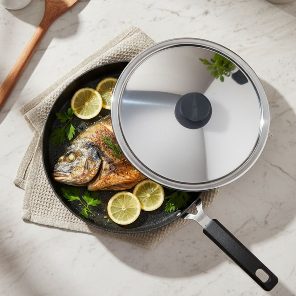 Bernardo Wave 32cm Granit Balık Tavası