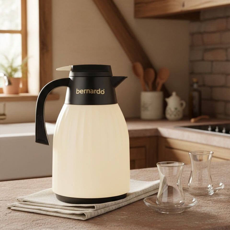 Bernardo Elantra Cam Termos Krem 1 Litre