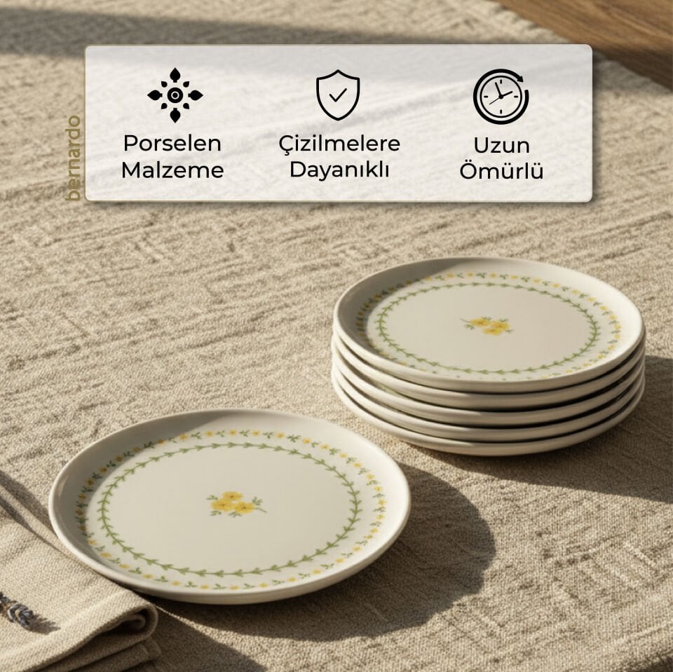 Bernardo Mimoza 6 Parça Pasta Takımı