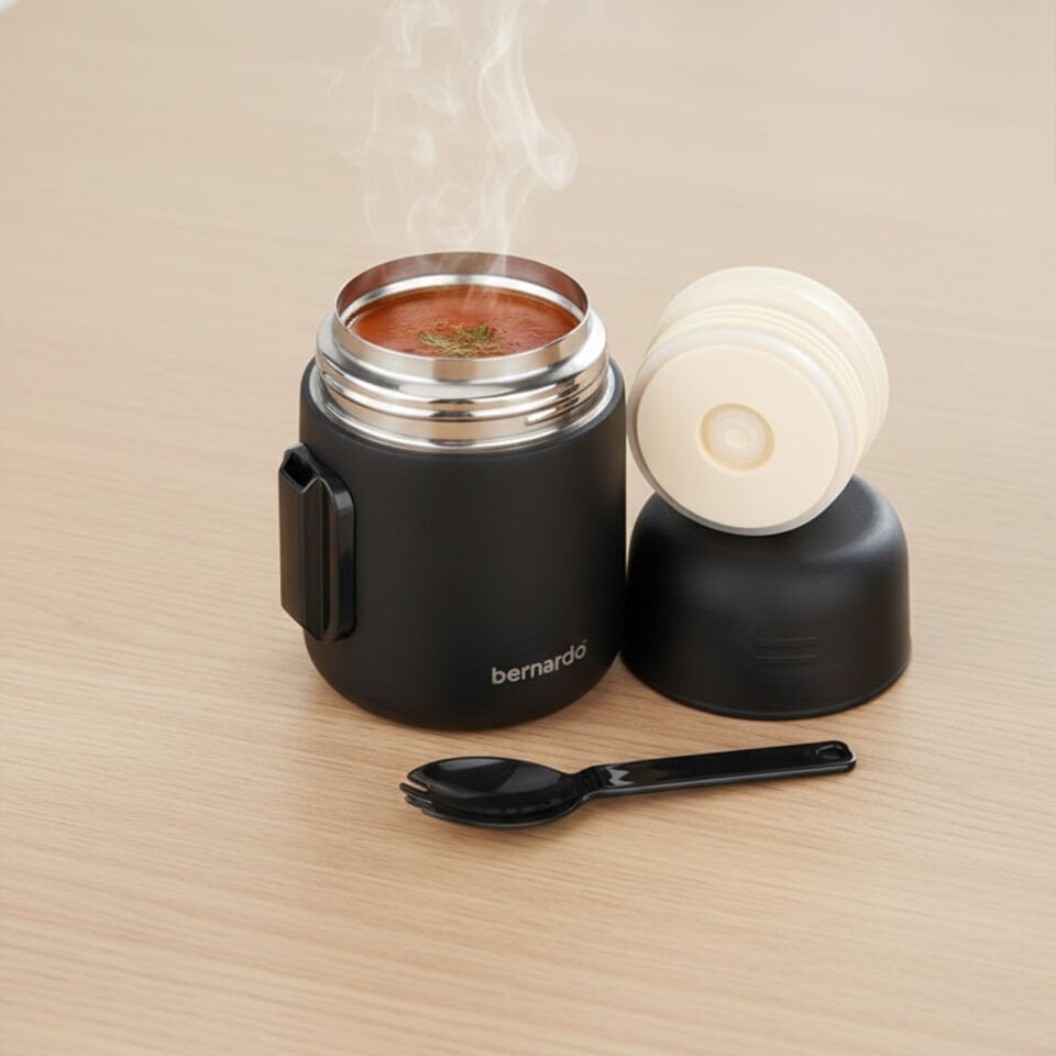 Bernardo Duo Yemek Termosu 500 ml Siyah