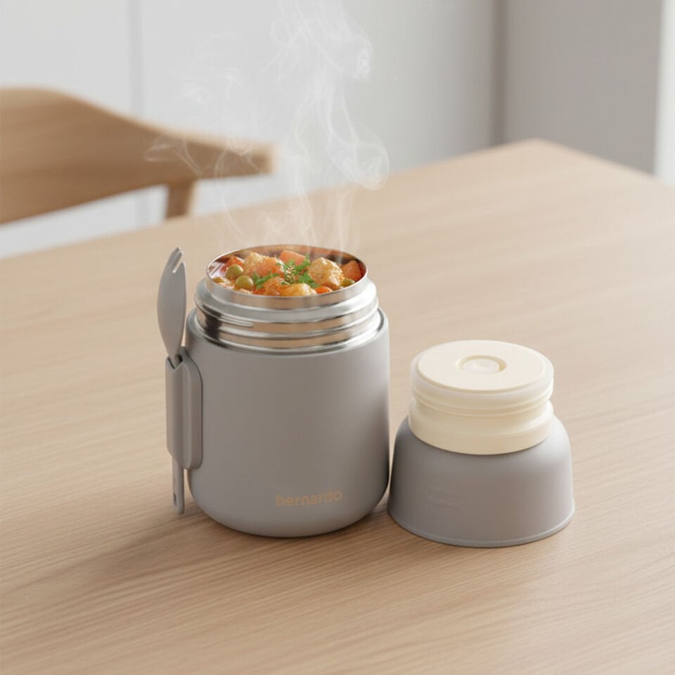 Bernardo Duo Yemek Termosu 500 ml Gri