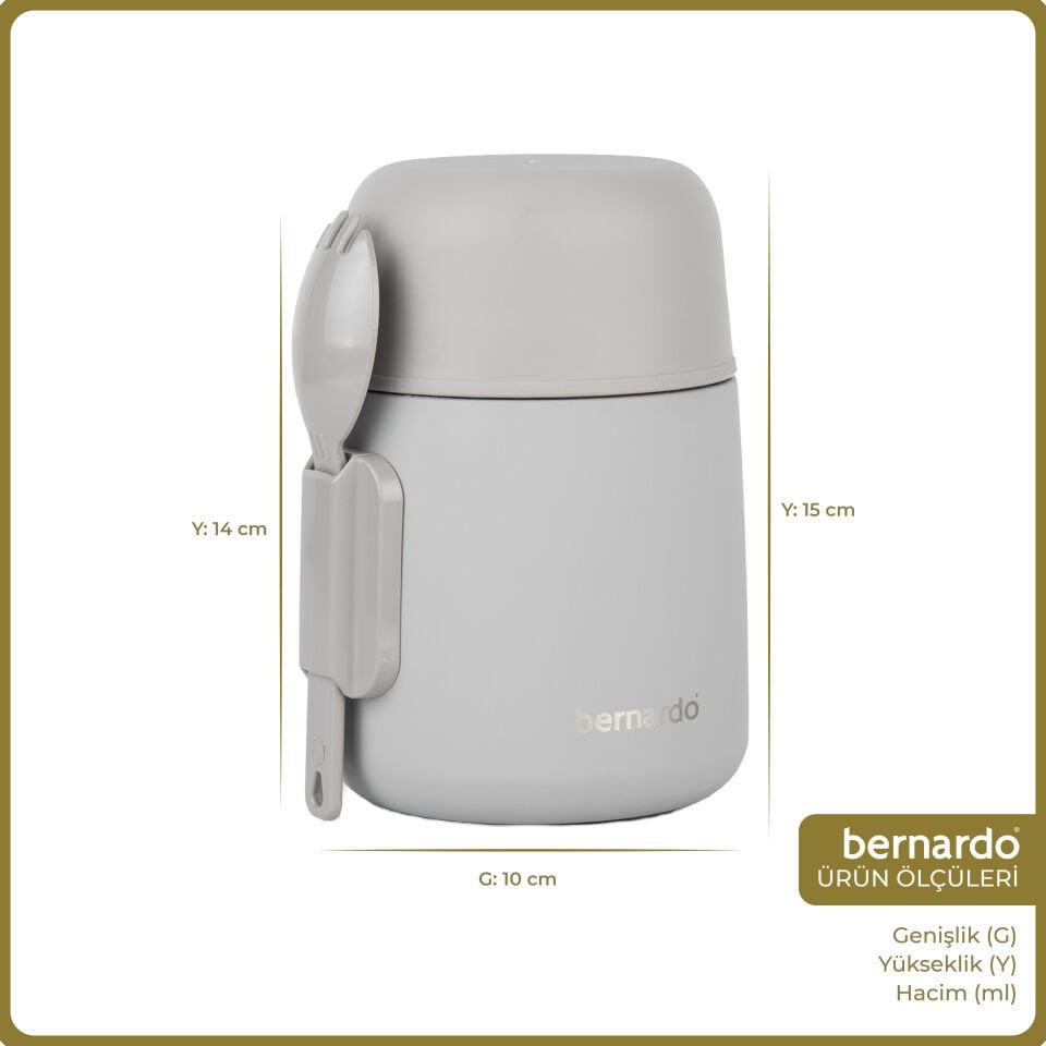 Bernardo Duo Yemek Termosu 500 ml Gri