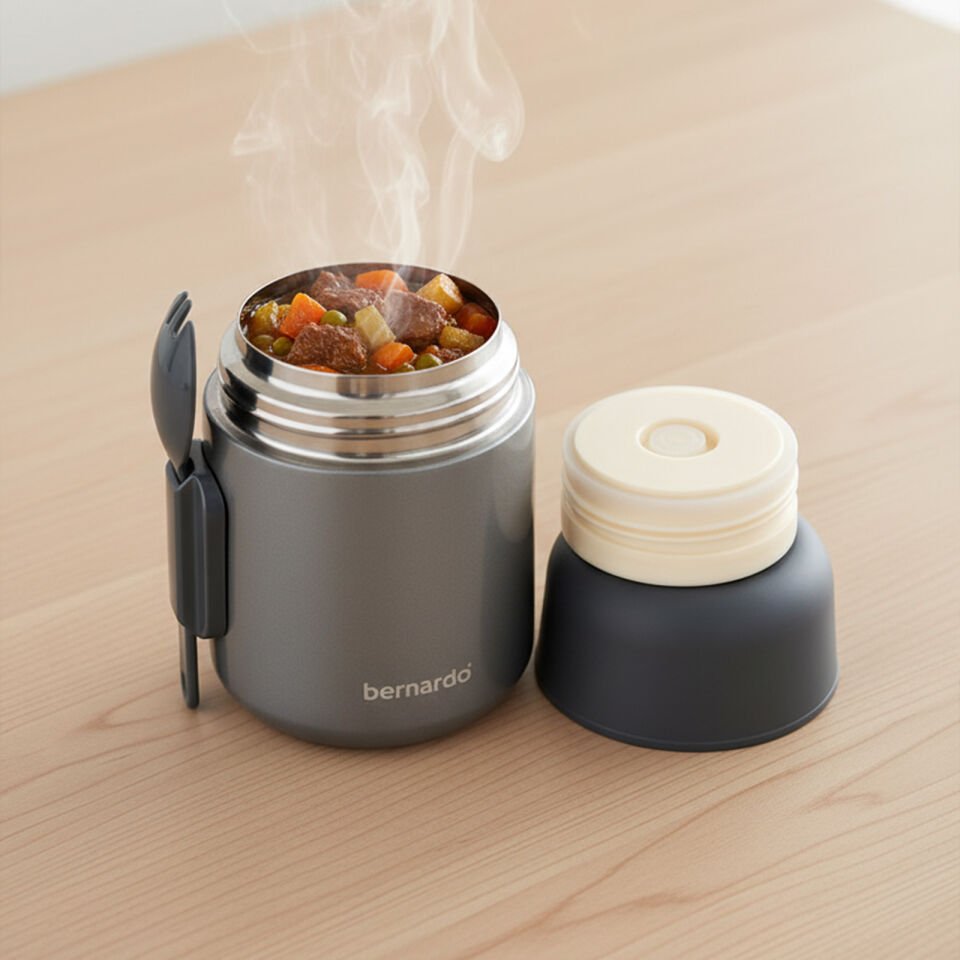 Bernardo Duo Yemek Termosu 500 ml Metalik Gri