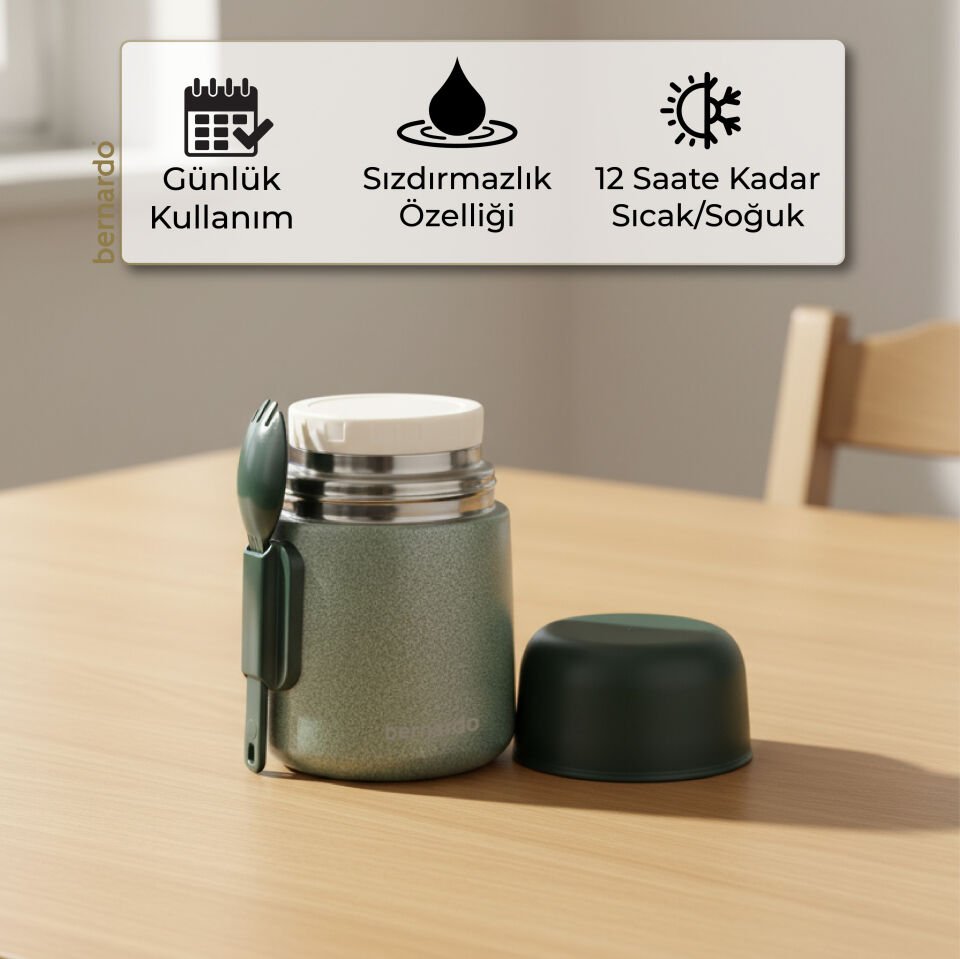 Bernardo Duo Yemek Termosu 500 ml Yeşil
