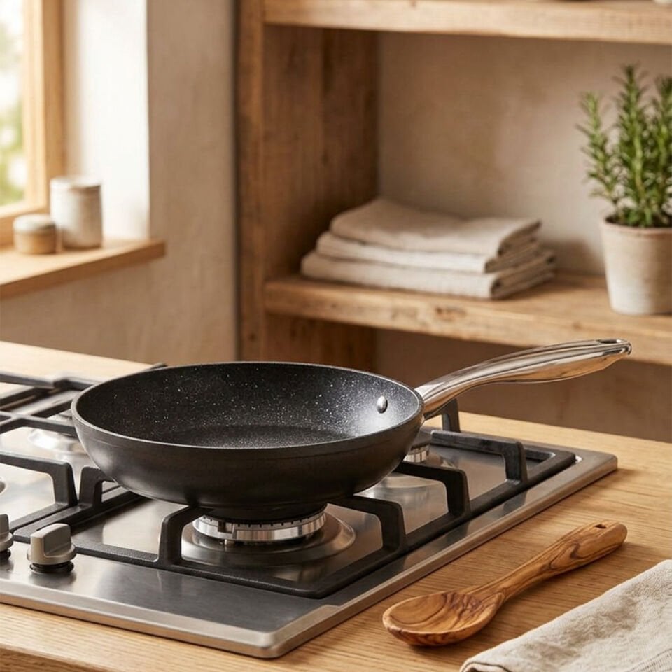 Bernardo Chef Line Granit Tava Siyah 24cm