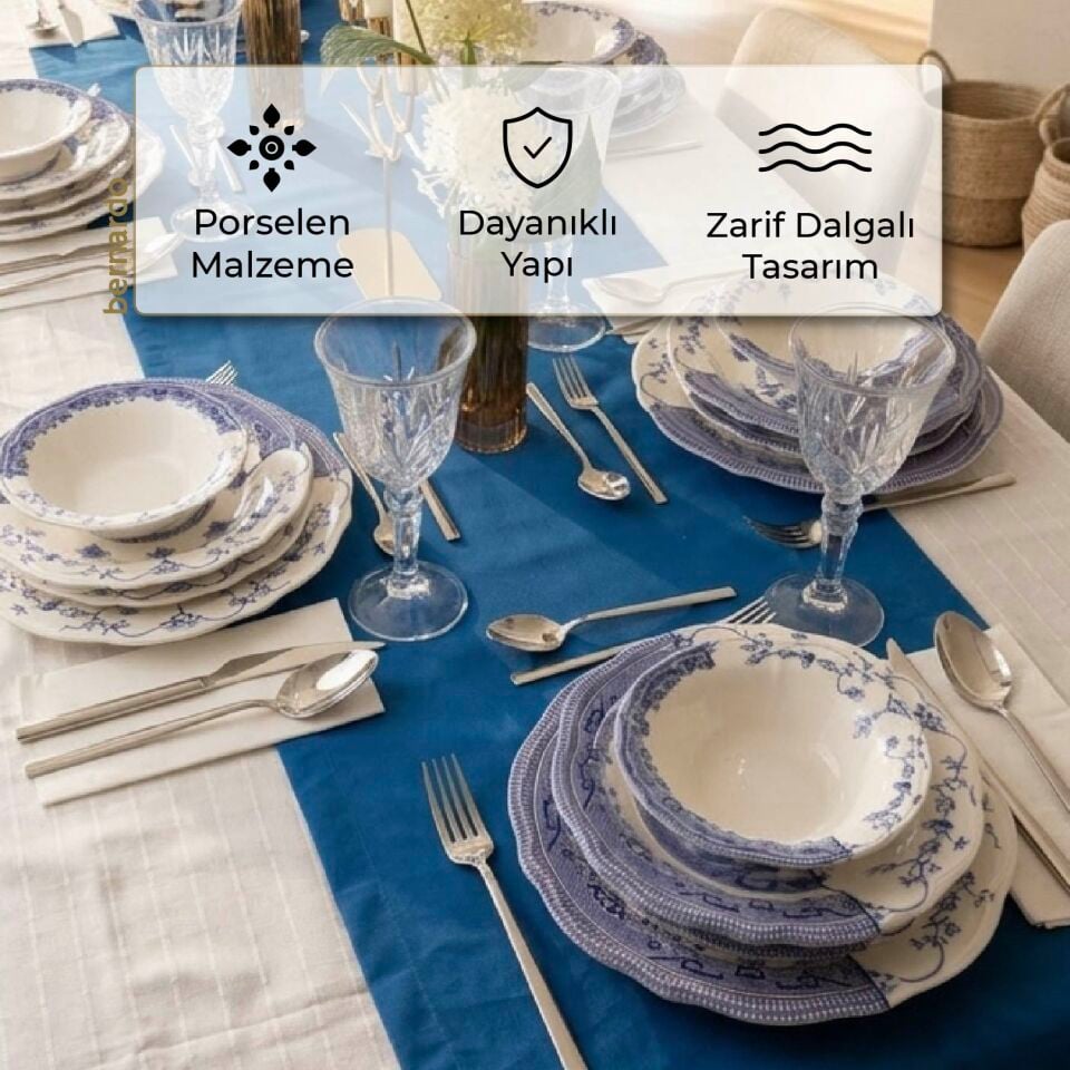 Bernardo Moon Hibrit 24 Parça Yemek Takımı