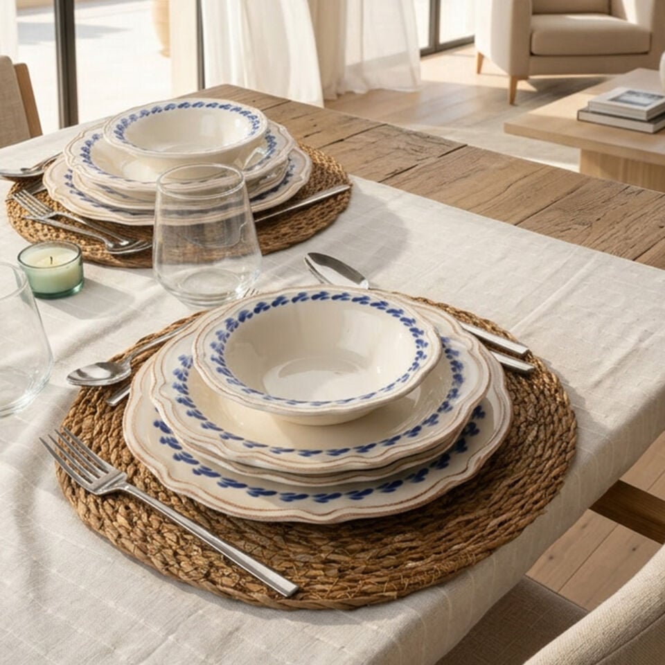 Bernardo Blue Flower 24 Parça Yemek Takımı