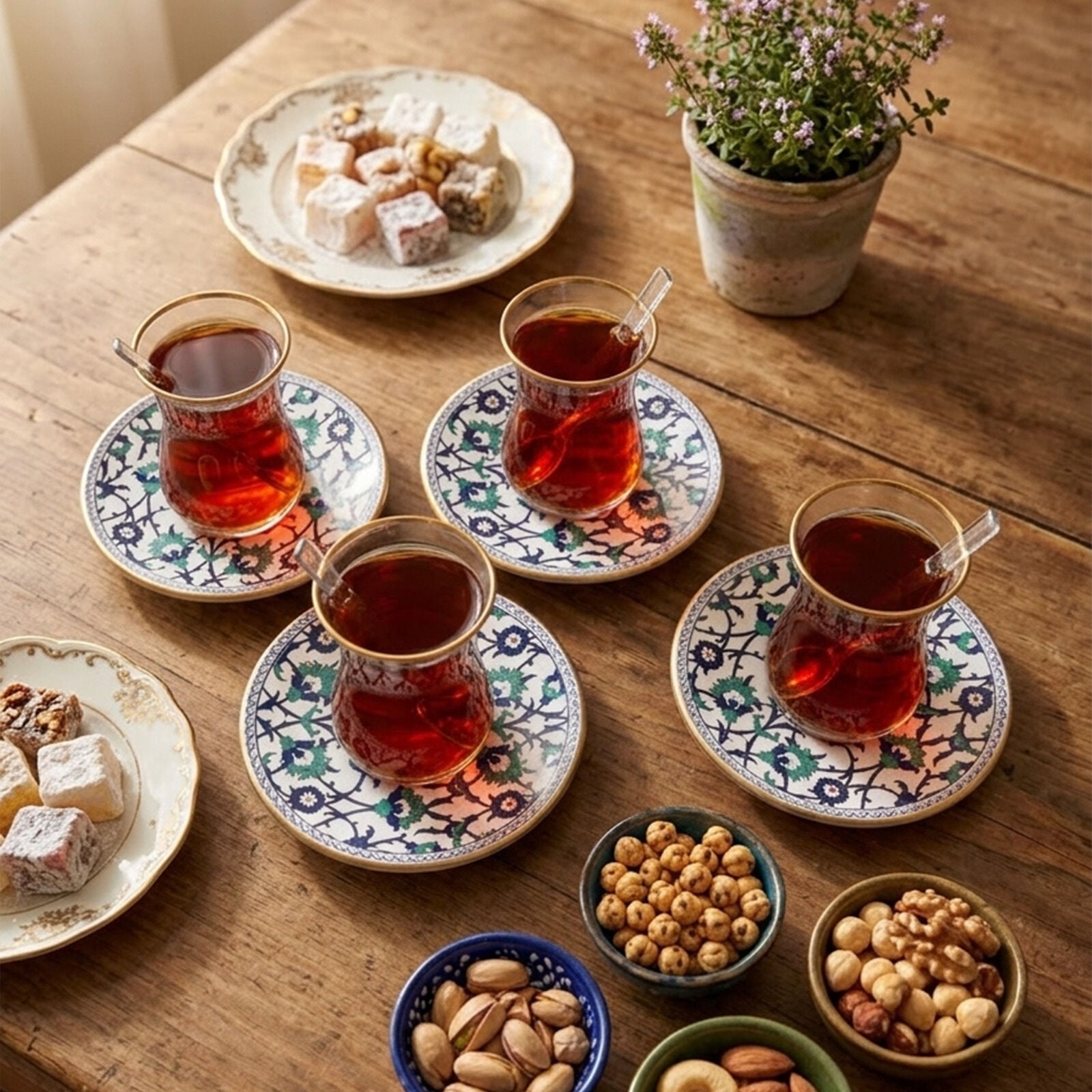 Bernardo İznik 12 Parça Cam Çay Seti
