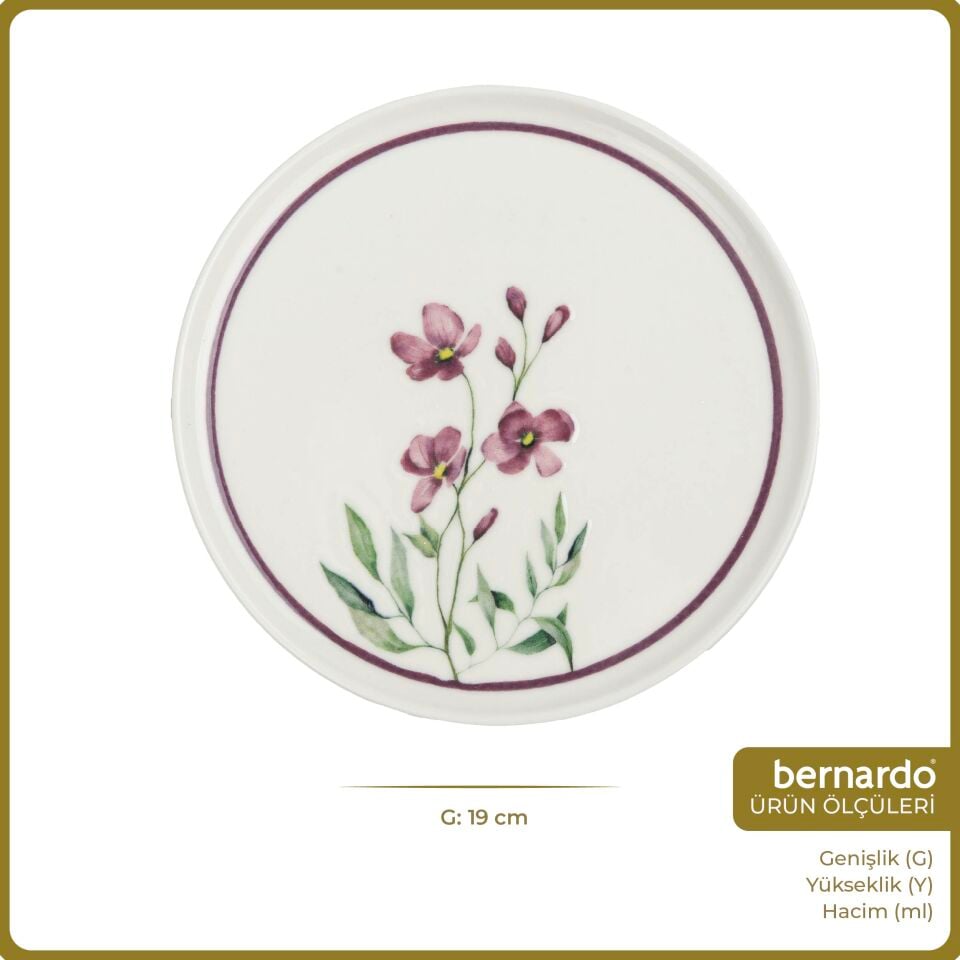 Bernardo Violet 6 Parça Pasta Takımı
