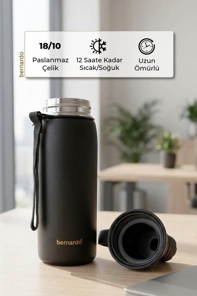 Bernardo Viva Termos Matara Siyah 600ml